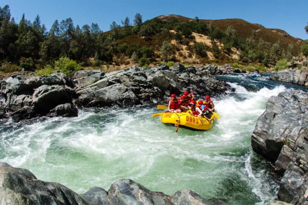 The American River is one of the country's best spots for rafting. 