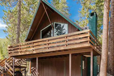 Spend your summer lakeside with three bedrooms and a giant deck