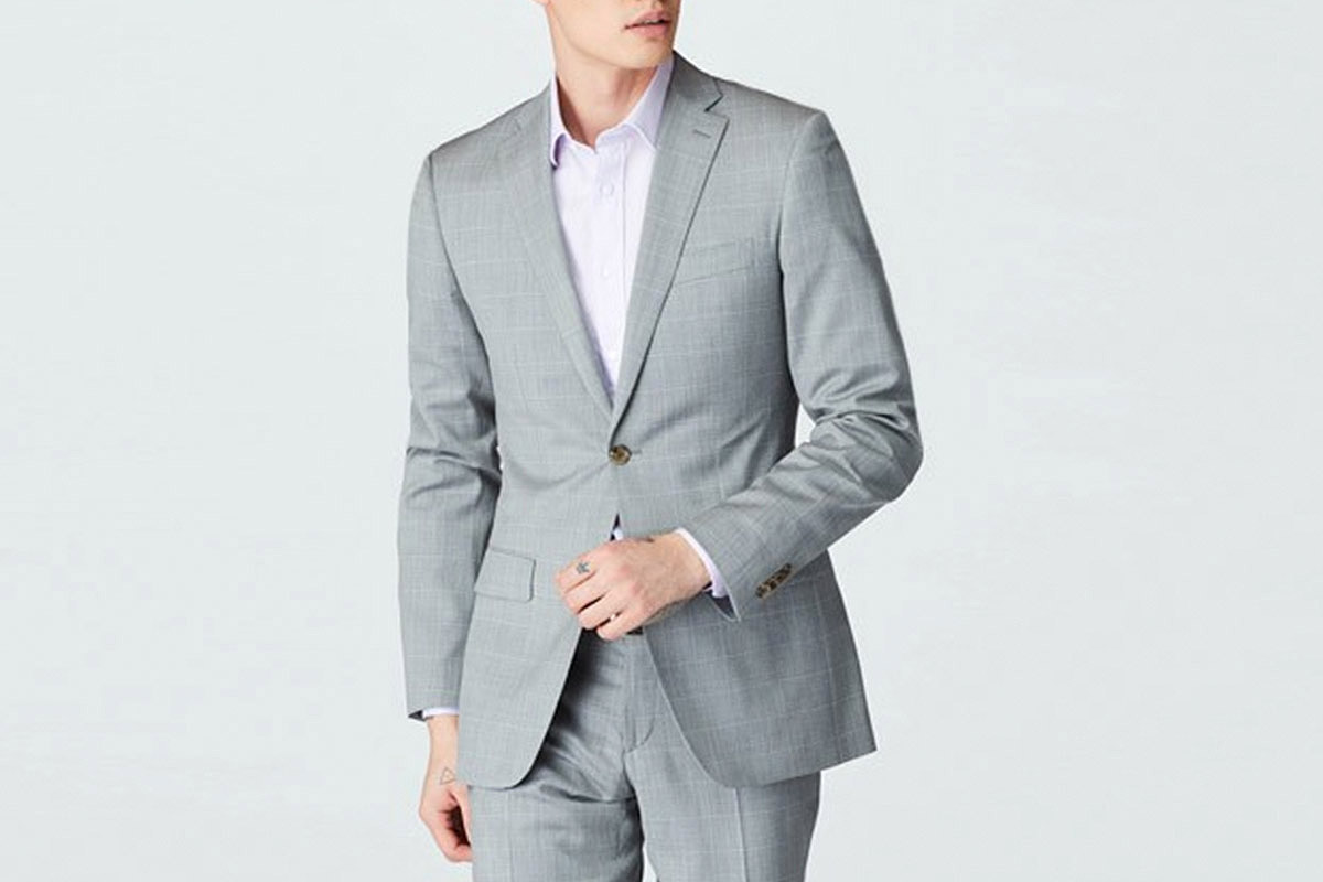 CONWAY PRINCE OF WALES LIGHT GRAY SUIT