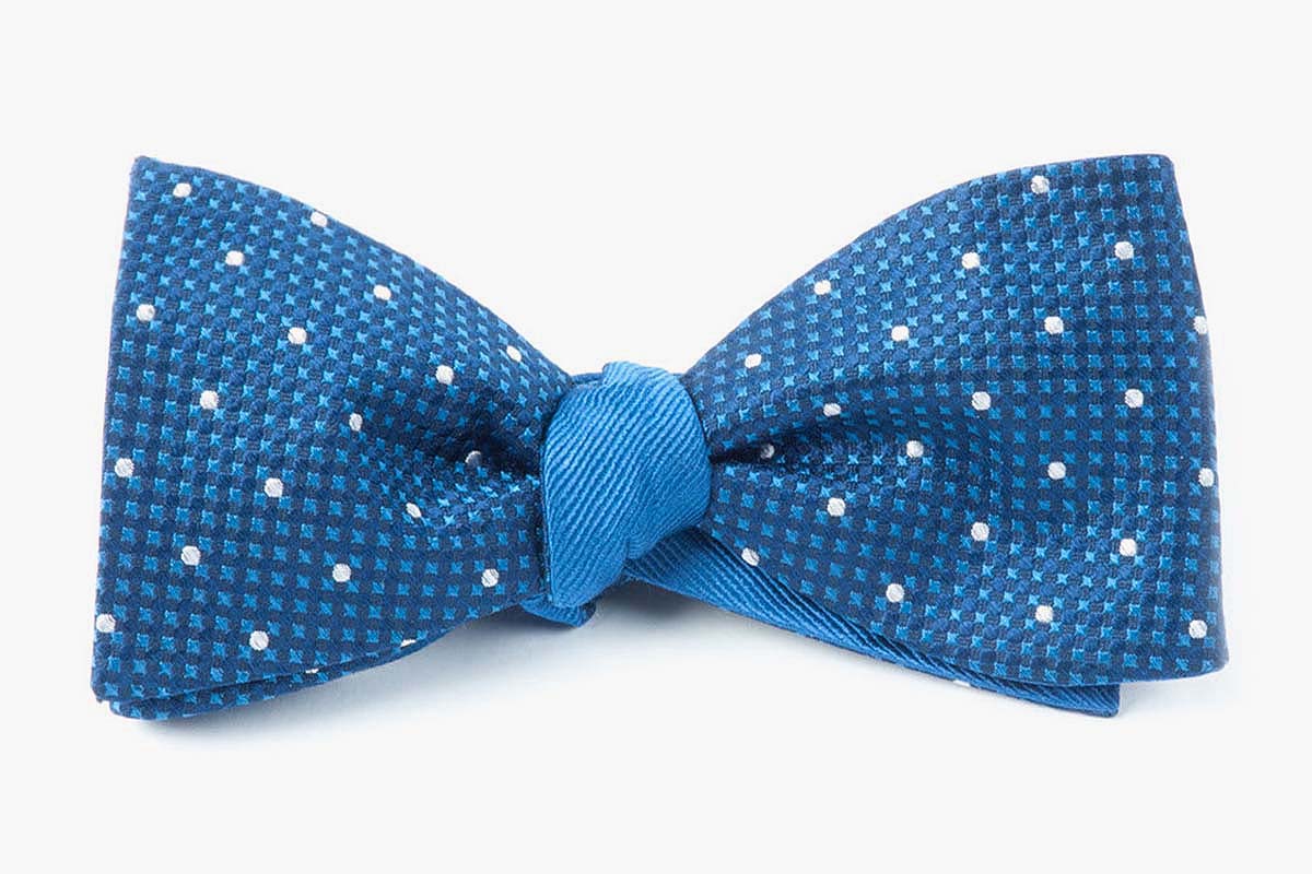Navy Vinyl Solid Bow Tie