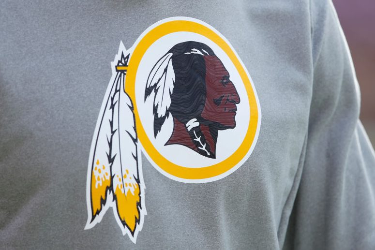 The Washington logo on the shirt of a player in 2018. (Joe Robbins/Getty)