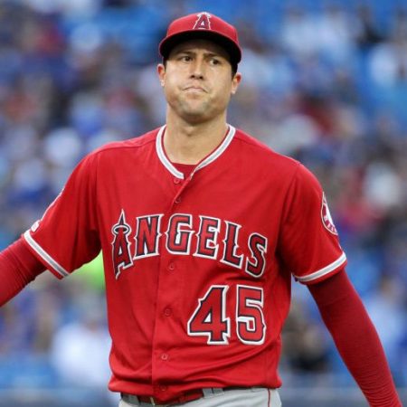 Los Angeles Angels Starting pitcher Tyler Skaggs. Jeff Chevrier/Icon Sportswire via Getty
