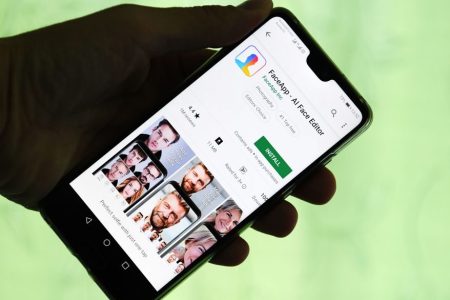 The chart-topping Russian-made application FaceApp allows millions of users to see how they will look as they age. (Kirill KUDRYAVTSEV/AFP/Getty)