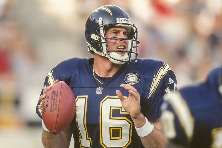 Ryan Leaf playing for the San Diego Chargers in 2001. (Photo by David Madison/Getty Images)