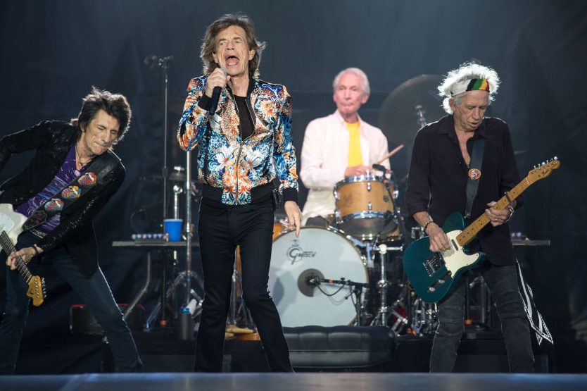 The Rolling Stones at Mercedes Benz-Arena during their European tour. (Sebastian Gollnow/PA via Getty)