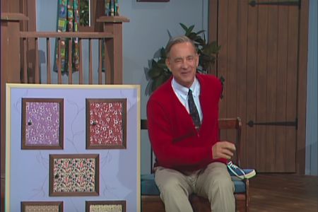 Hanks is a dead ringer for the iconic children's television star