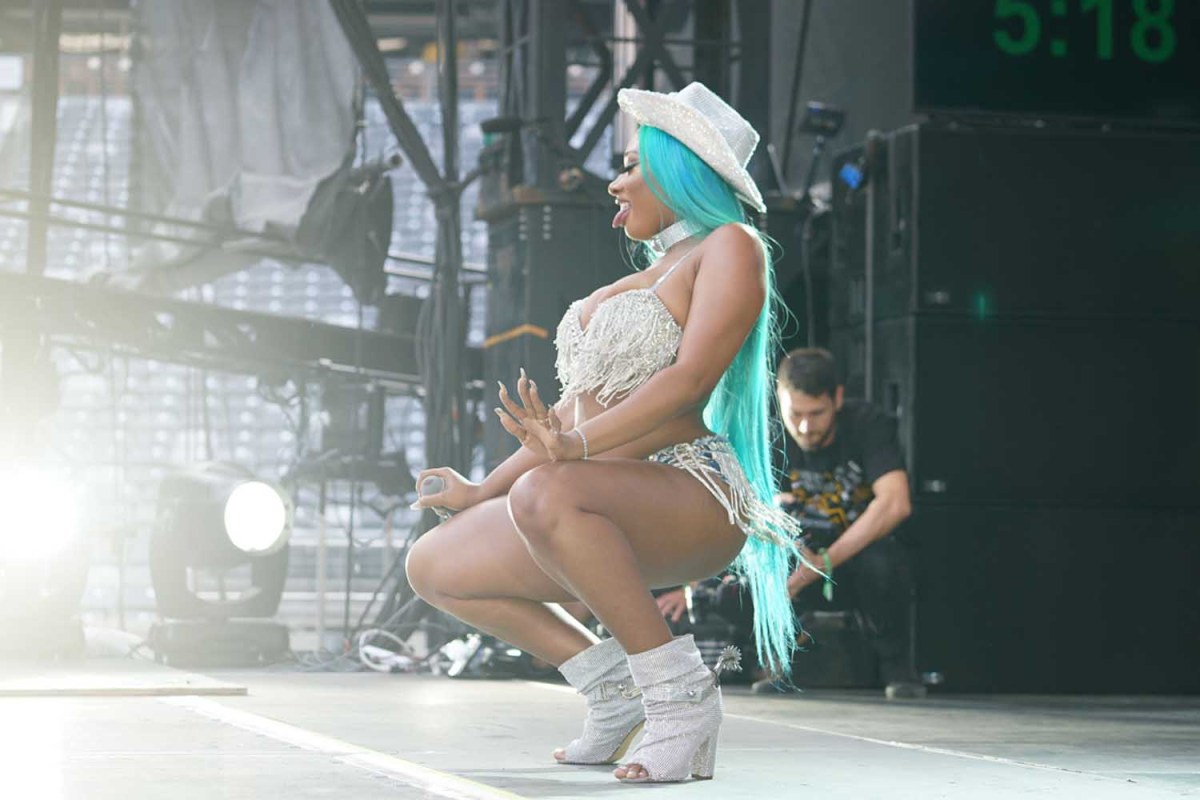 Megan Thee Stallion performs on stage during the Hot 97 Summer Jam 2019 at MetLife Stadium