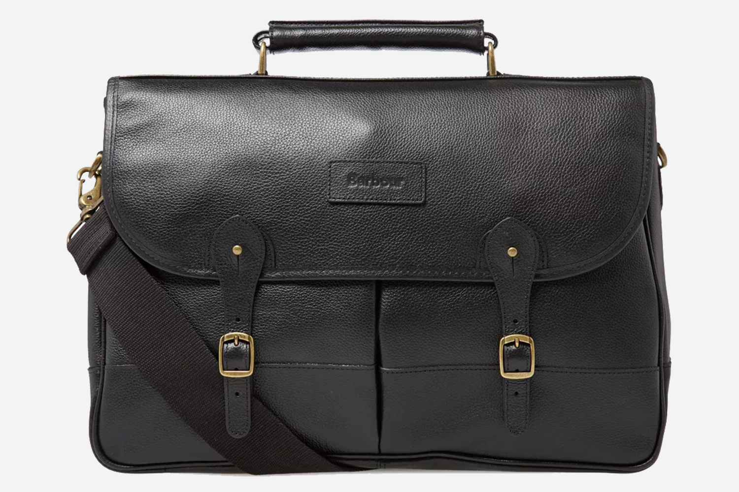 barbour leather briefcase sale