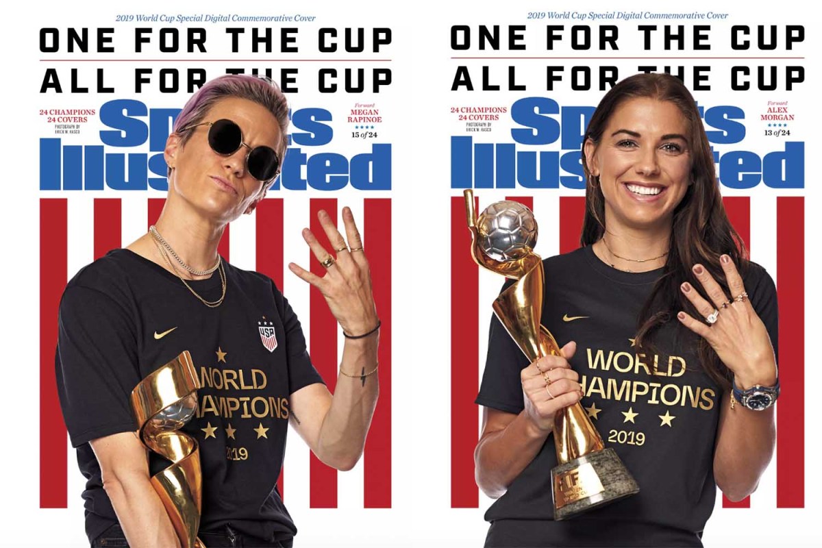 Megan Rapinoe and Alex Morgan's SI covers. The two combined for 12 of the USA's 26 goals in France.