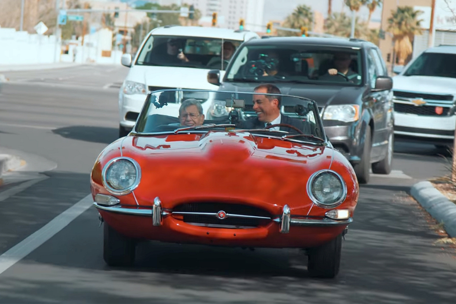 Jaguar E-Type Roadster Jerry Lewis Comedians in Cars Getting Coffee