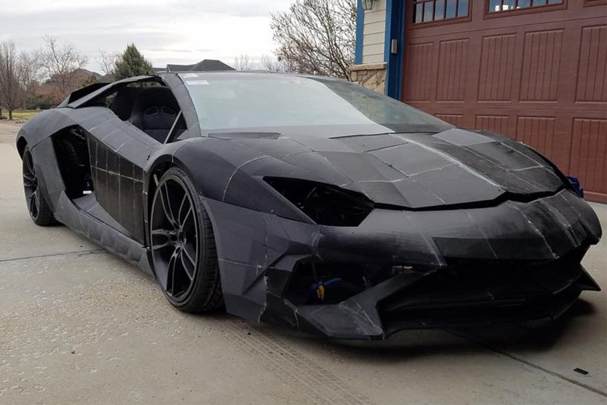 3D-Printed Lamborghini Aventador Car Built by Father and Son