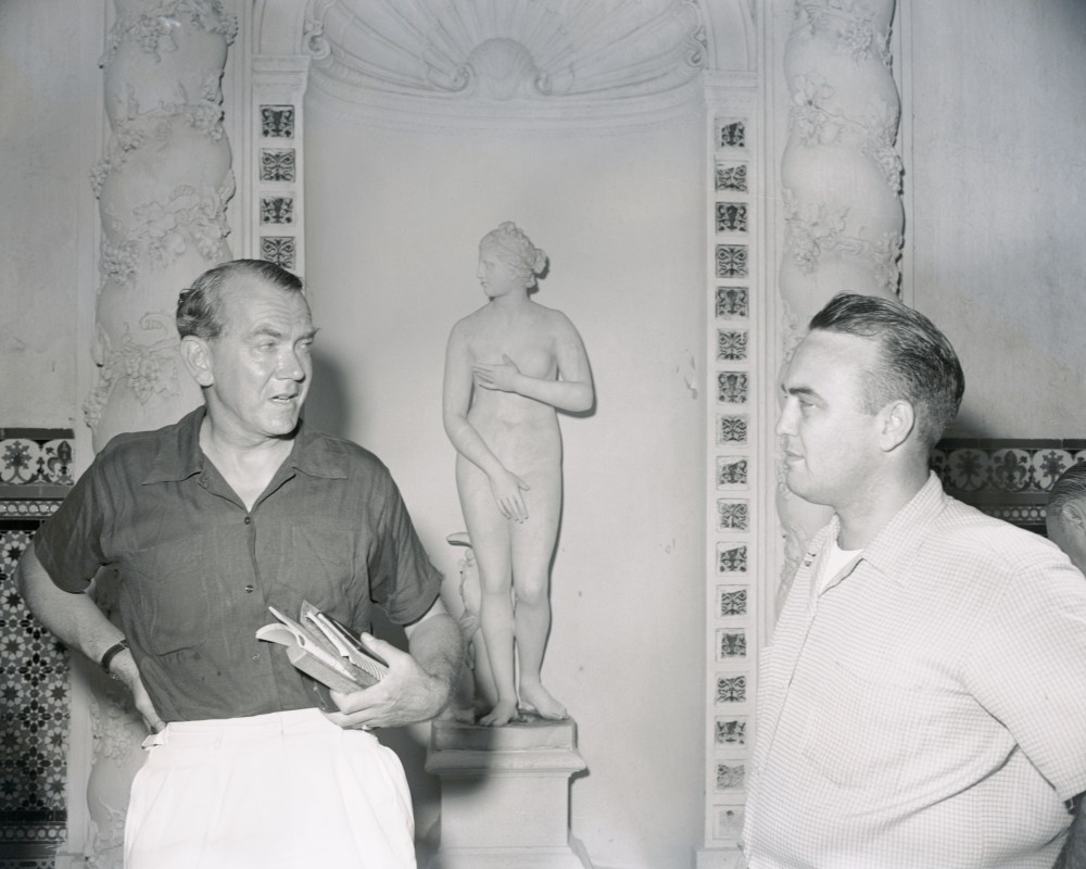 Graham Greene Talking with John Young (Bettmann / Contributor)
