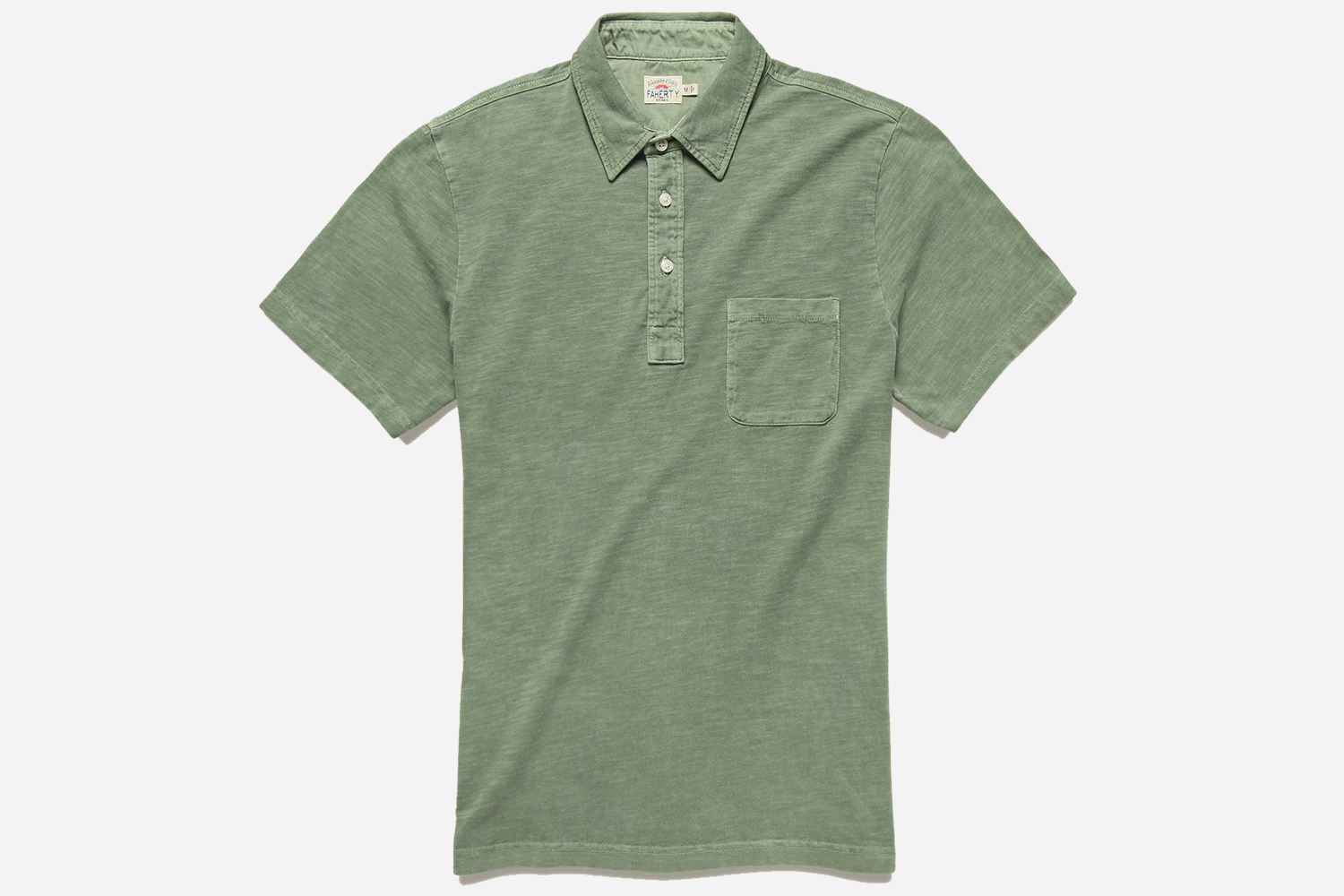 Faherty Garment Dyed Polo Shirt