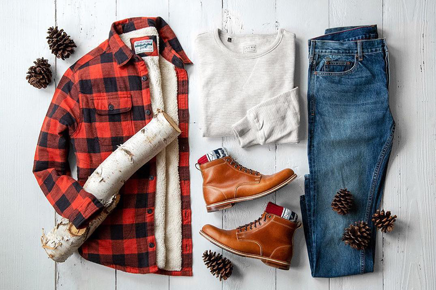 Jachs NY Buffalo Plaid Sherpa-Lined Flannel Shirt Jacket