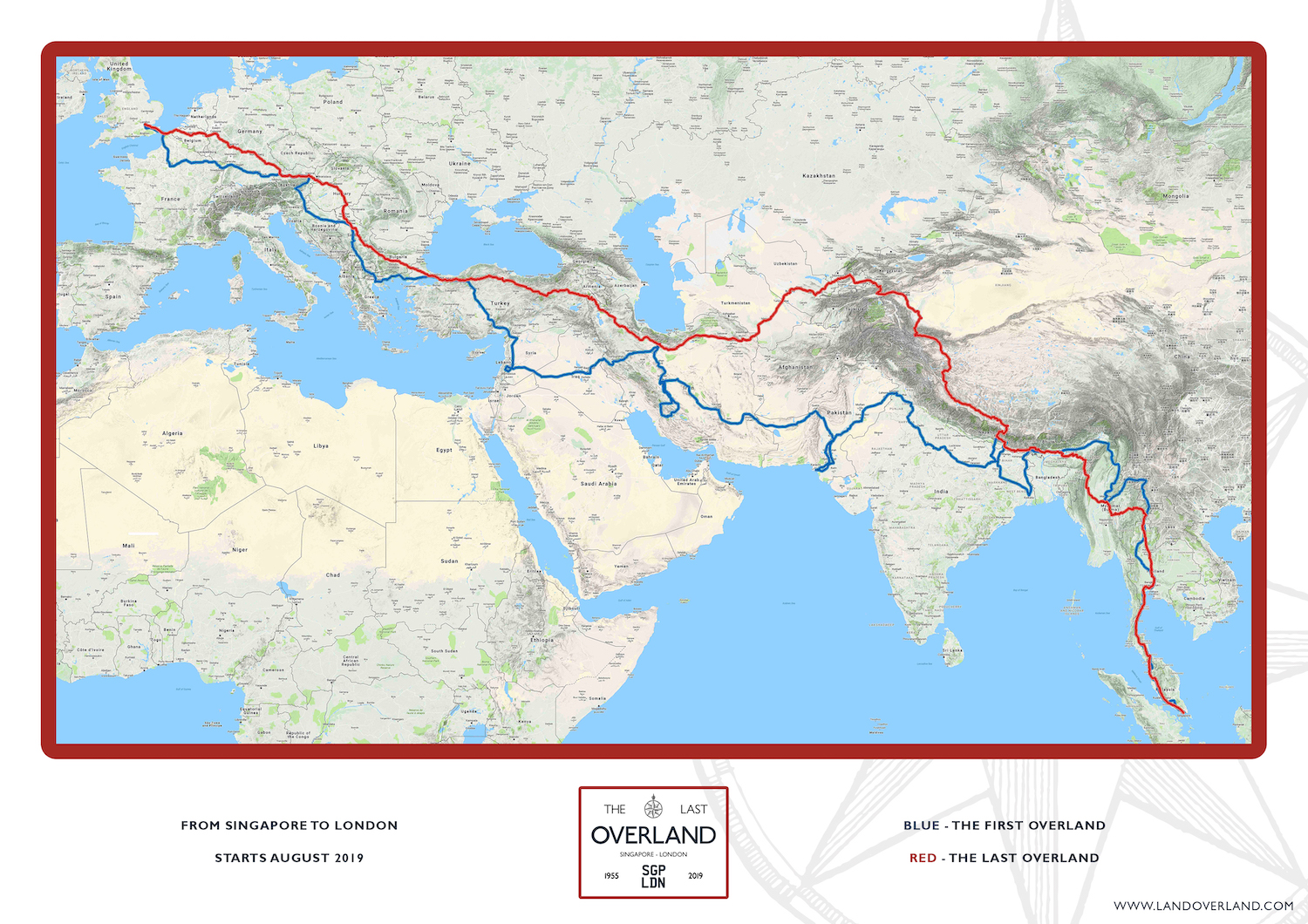 The Last Overland and First Overland Maps