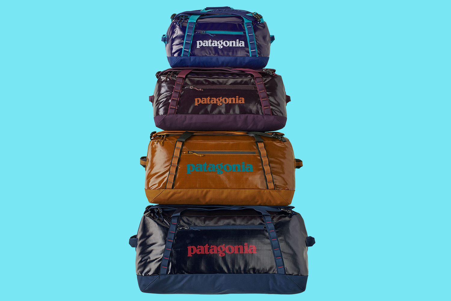 Patagonia Recycled Plastic Bottle Black Hole Duffel Bags