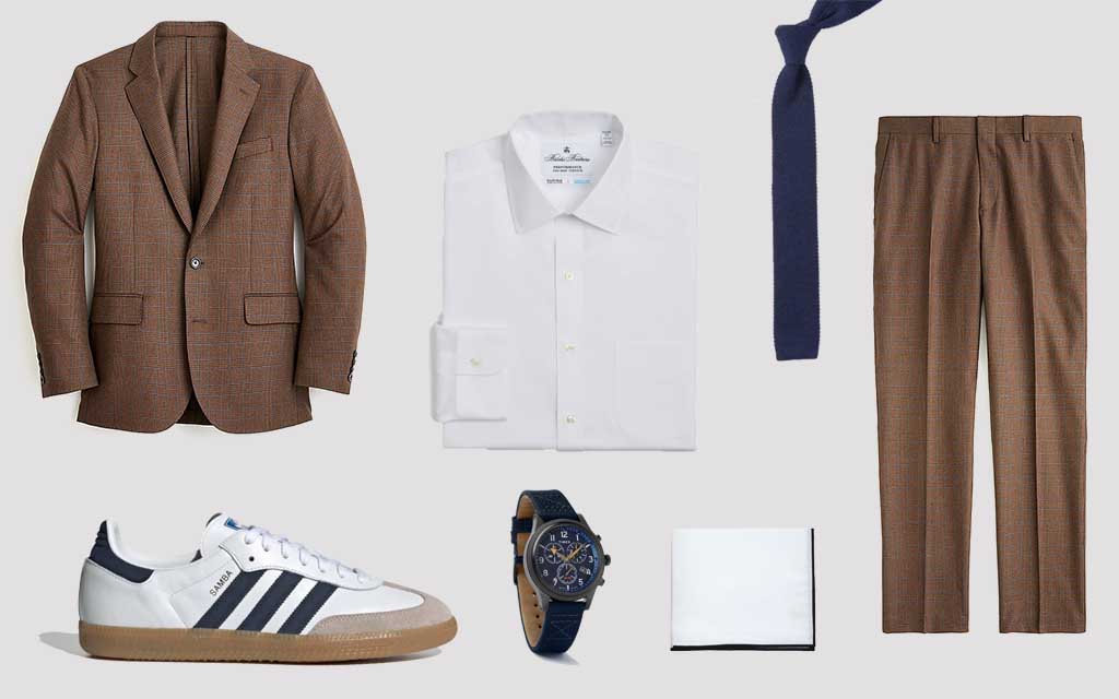 Suit and Sneakers J.Crew Adidas Timex The New Business Casual