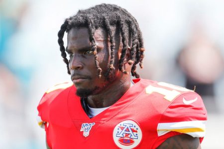 Tyreek Hill was injured against the Jacksonville Jaguars (James Gilbert/Getty)
