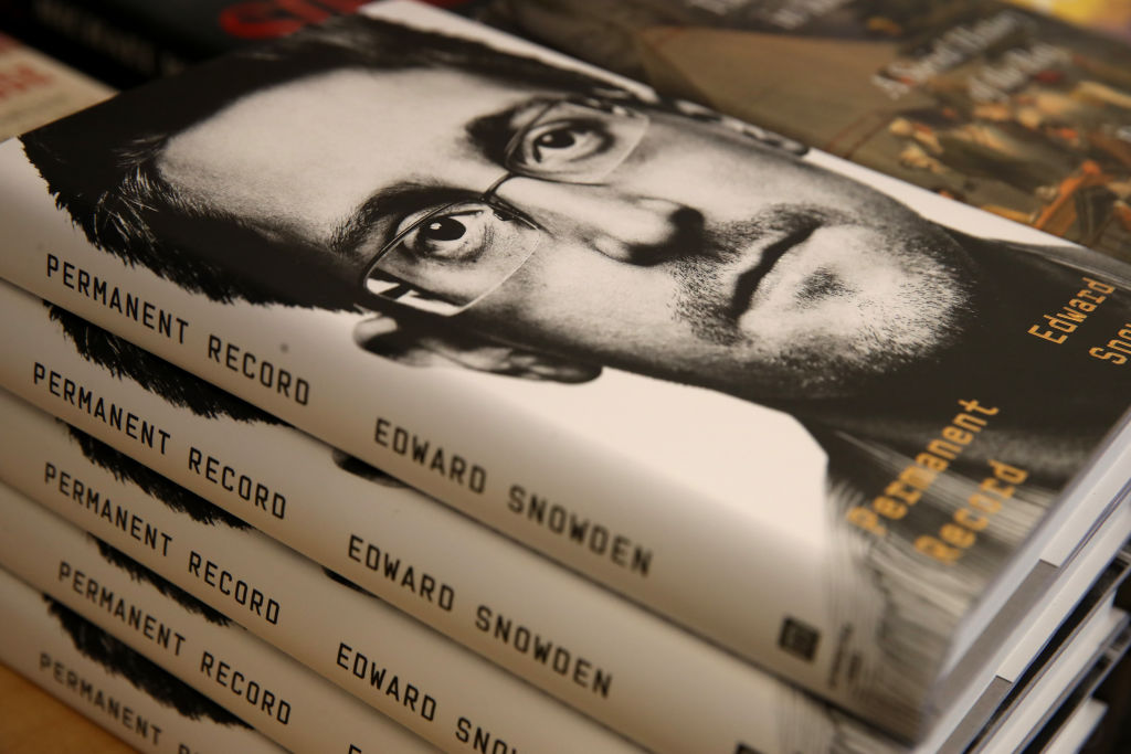 Newly released "Permanent Record" by Edward Snowden is displayed on a shelf at Books Inc. on September 17, 2019 in San Francisco, California. (Photo by Justin Sullivan/Getty Images)