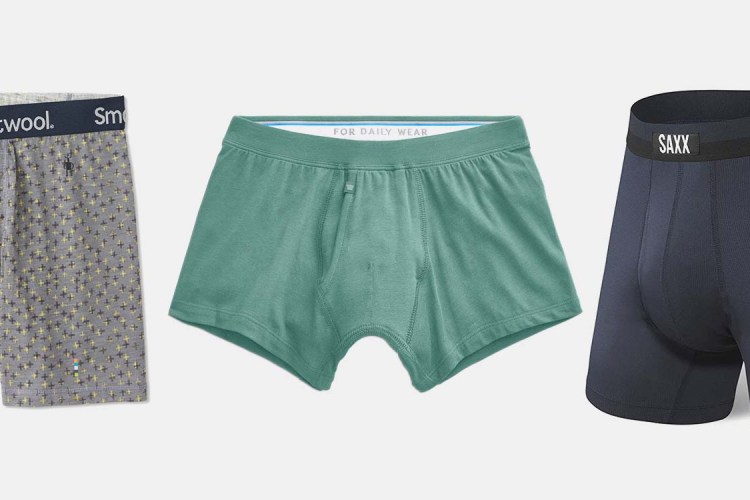 Mens 2-Pack Boxer Briefs Polyester Underwear Trunk Underwear with Aloha Baby Design 