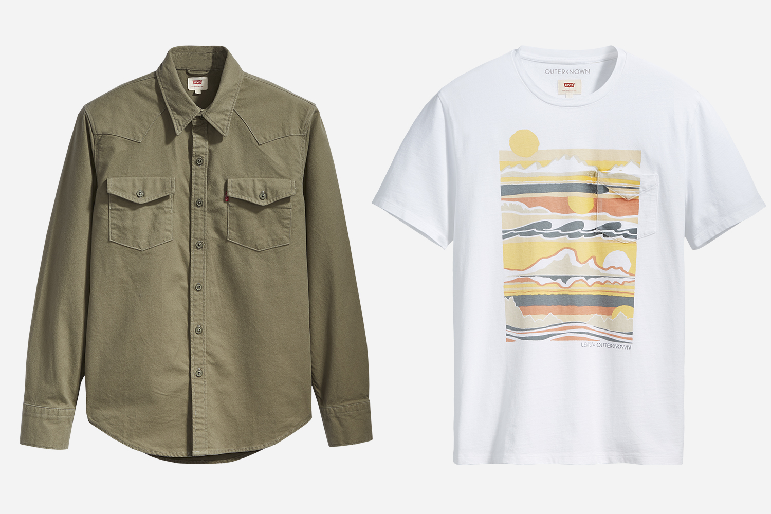 Levi's Wellthread x Outerknown Western Shirts and Pocket Tees