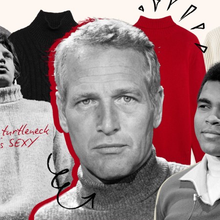 Male celebrities wearing turtlenecks.