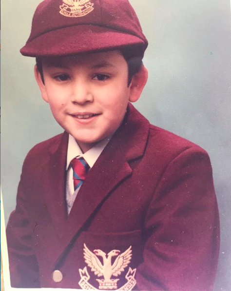 Simon Van Booy as a child