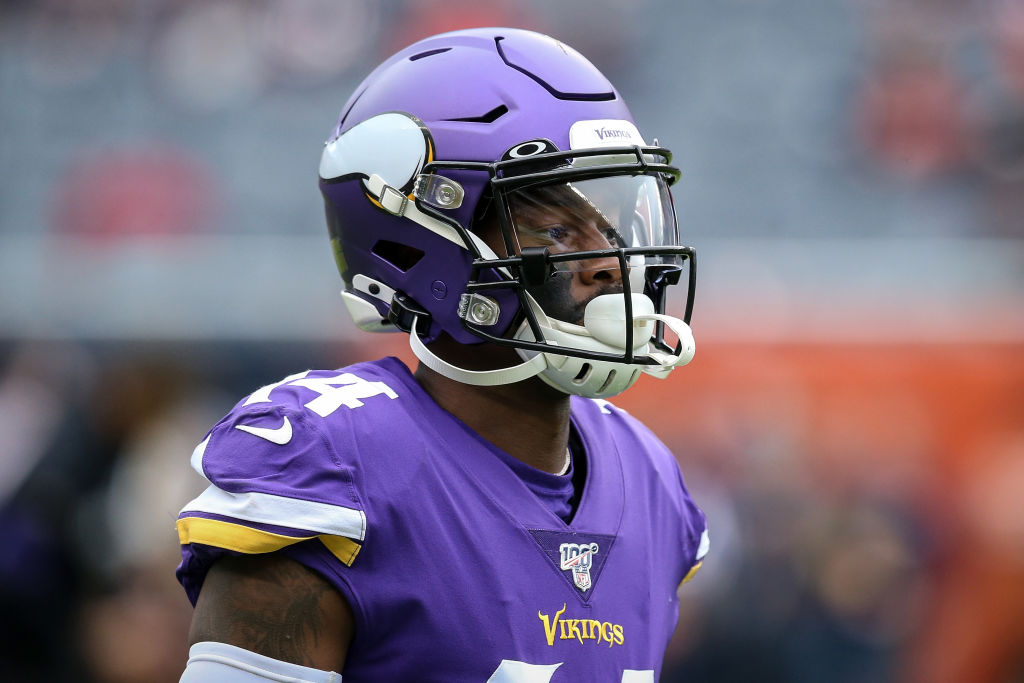 Stefon Diggs of the Minnesota Vikings looks on before the game against the Chicago Bears at Soldier Field on September 29, 2019 in Chicago, Illinois. (Photo by Dylan Buell/Getty Images)