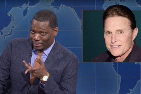 Michael Che jokes about Caitlyn Jenner on "Weekend Update."