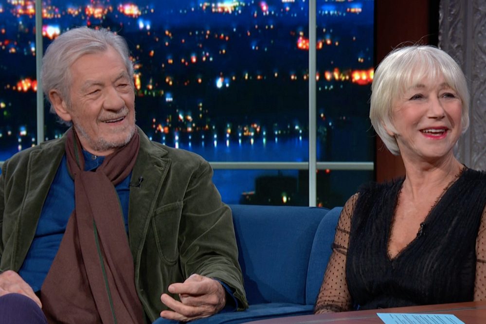 Helen Mirren and Ian McKellen on "Colbert"