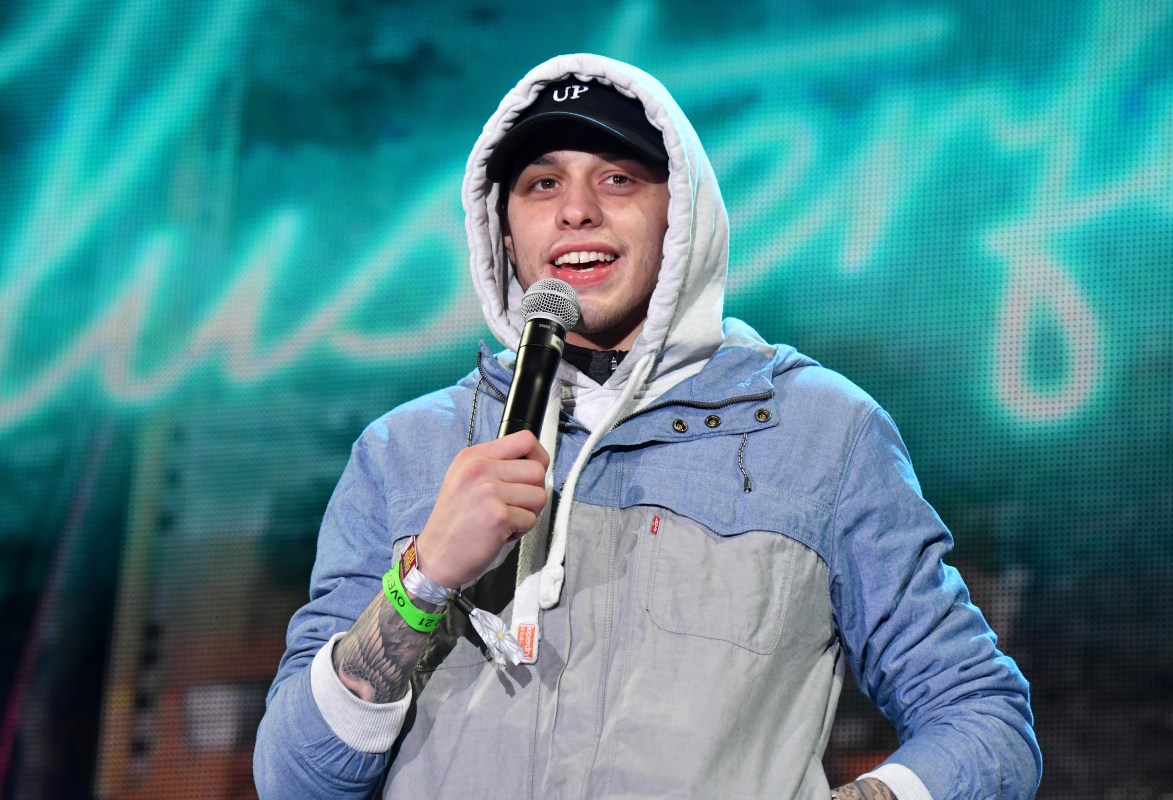 Pete Davidson performs onstage at the Colossal Stage during Colossal Clusterfest at Civic Center Plaza and The Bill Graham Civic Auditorium on June 3, 2017 in San Francisco, California.  (Photo by Jeff Kravitz/FilmMagic)