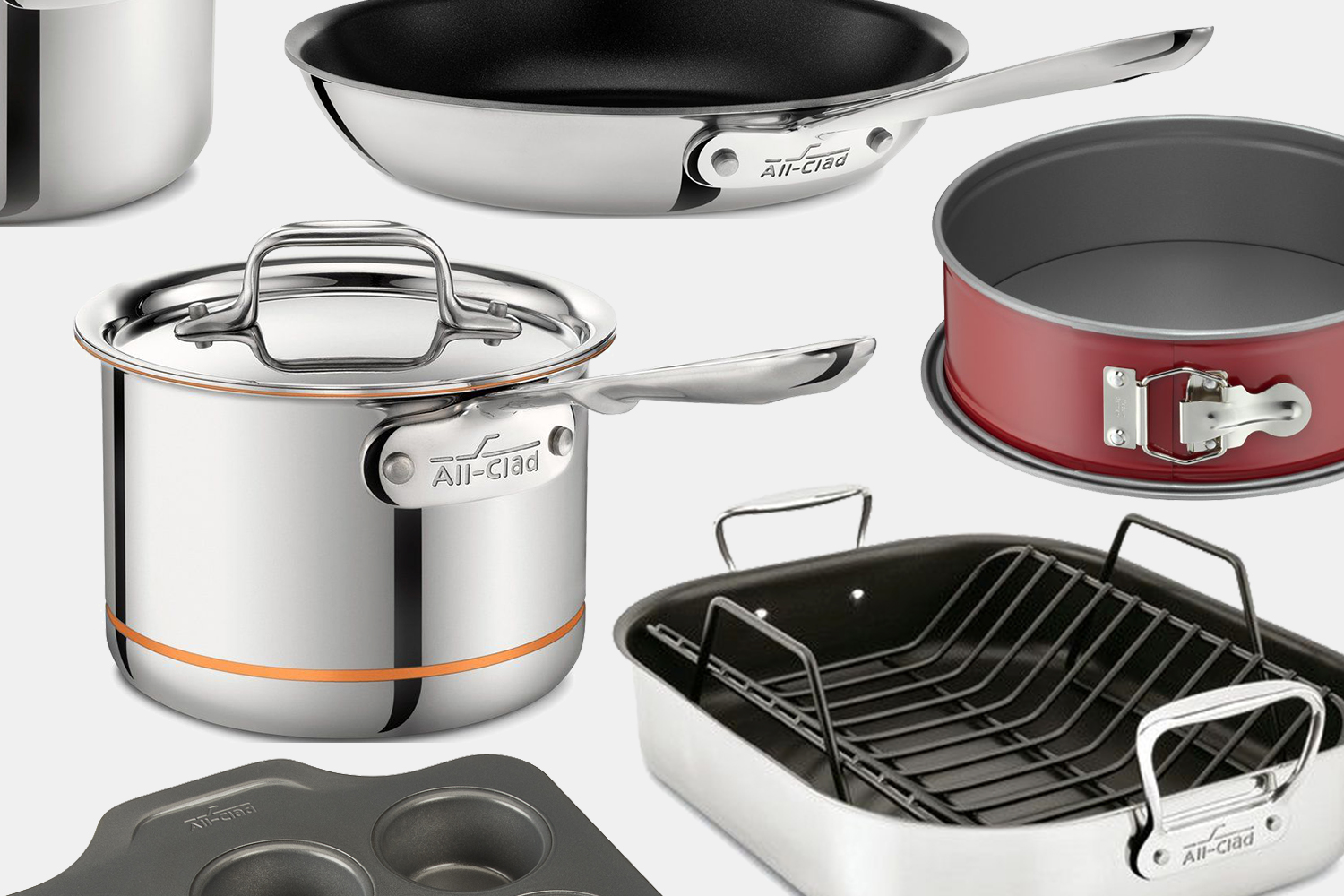 All-Clad pots and pans