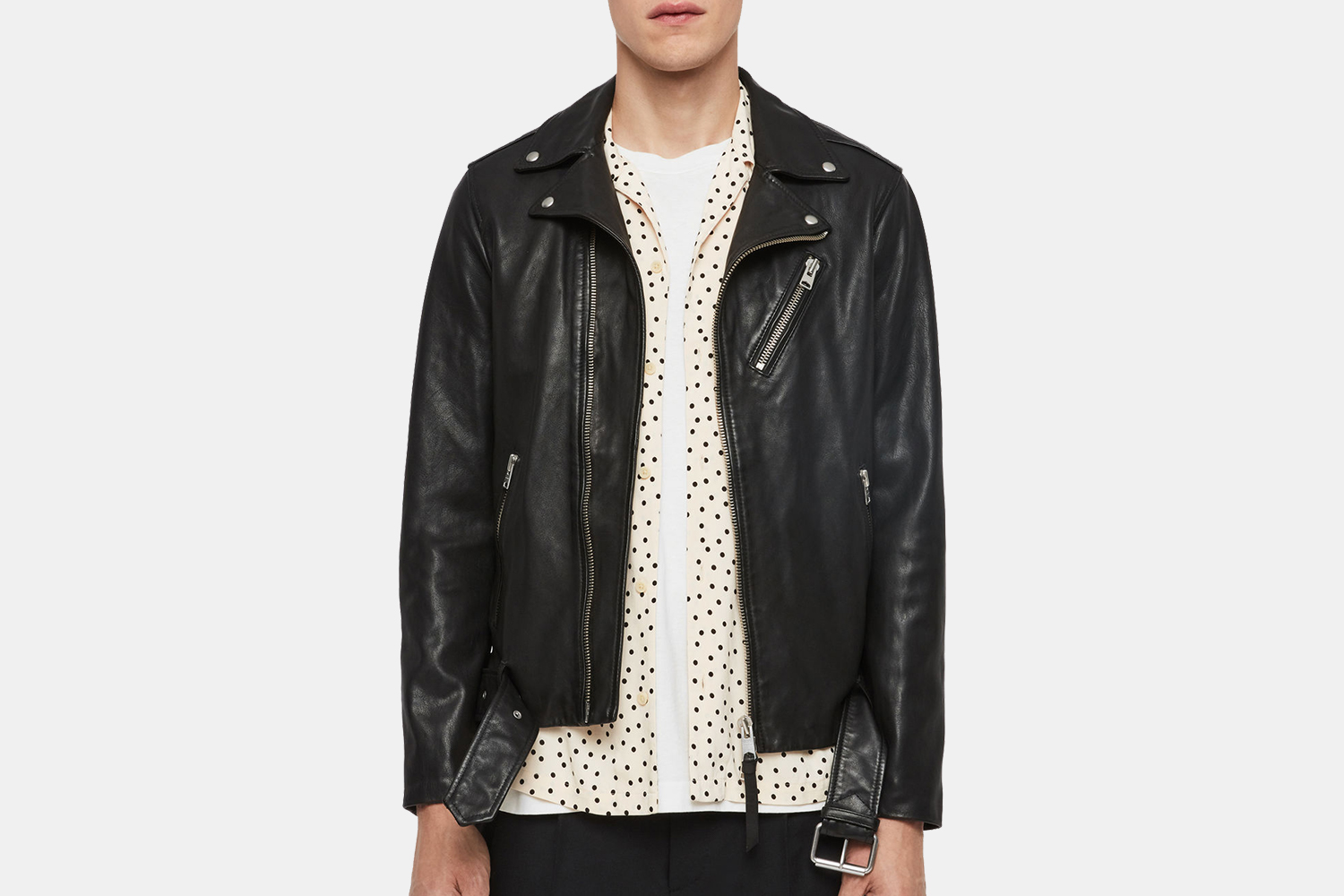 AllSaints Men's Leather Jackets on Sale for Black Friday