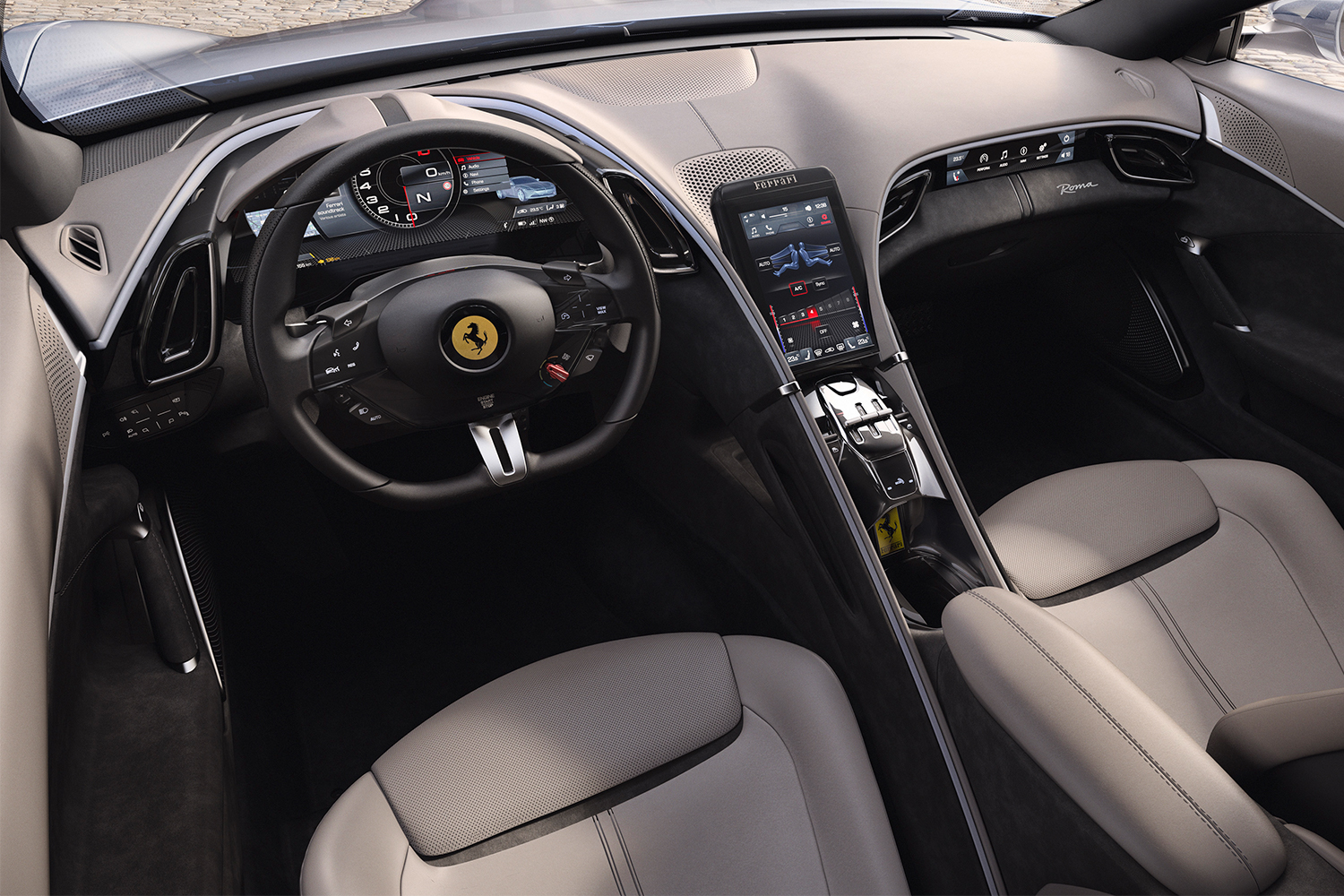 Ferrari Roma coupe sports car interior