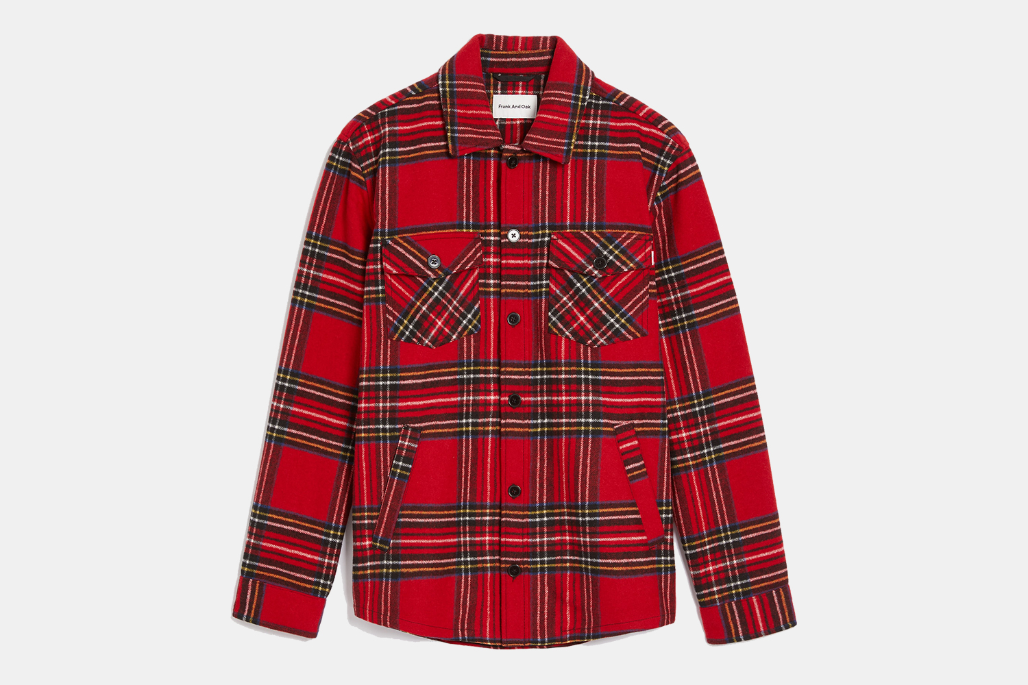 Frank And Oak Men's Heavy Checked Flannel Overshirt Sale