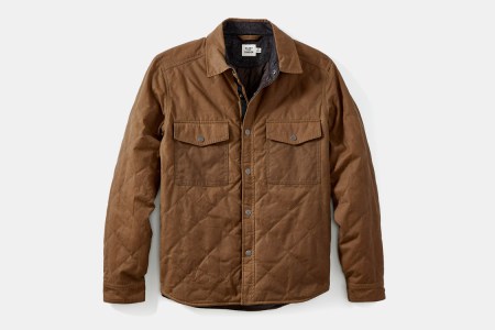 Quilted Waxed Shirt Jacket