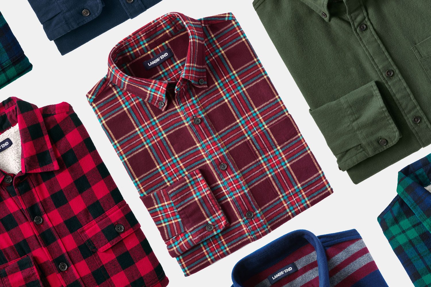 Lands' End Flannel Shirts