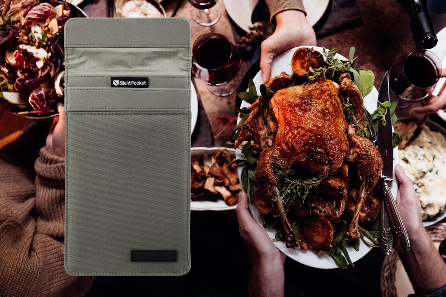 Thanksgiving dinner and Faraday pouch