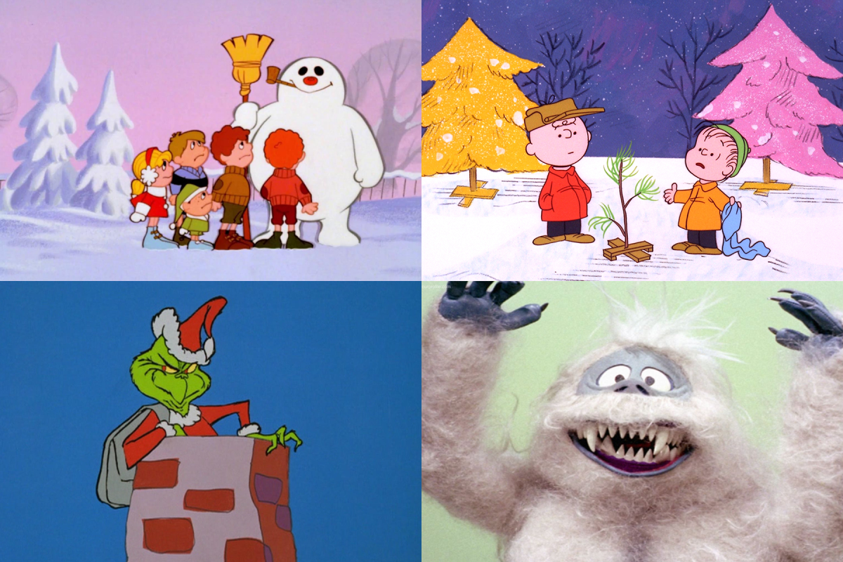 Stills from four different holiday specials.
