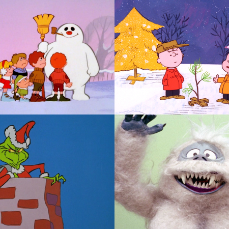 Stills from four different holiday specials.