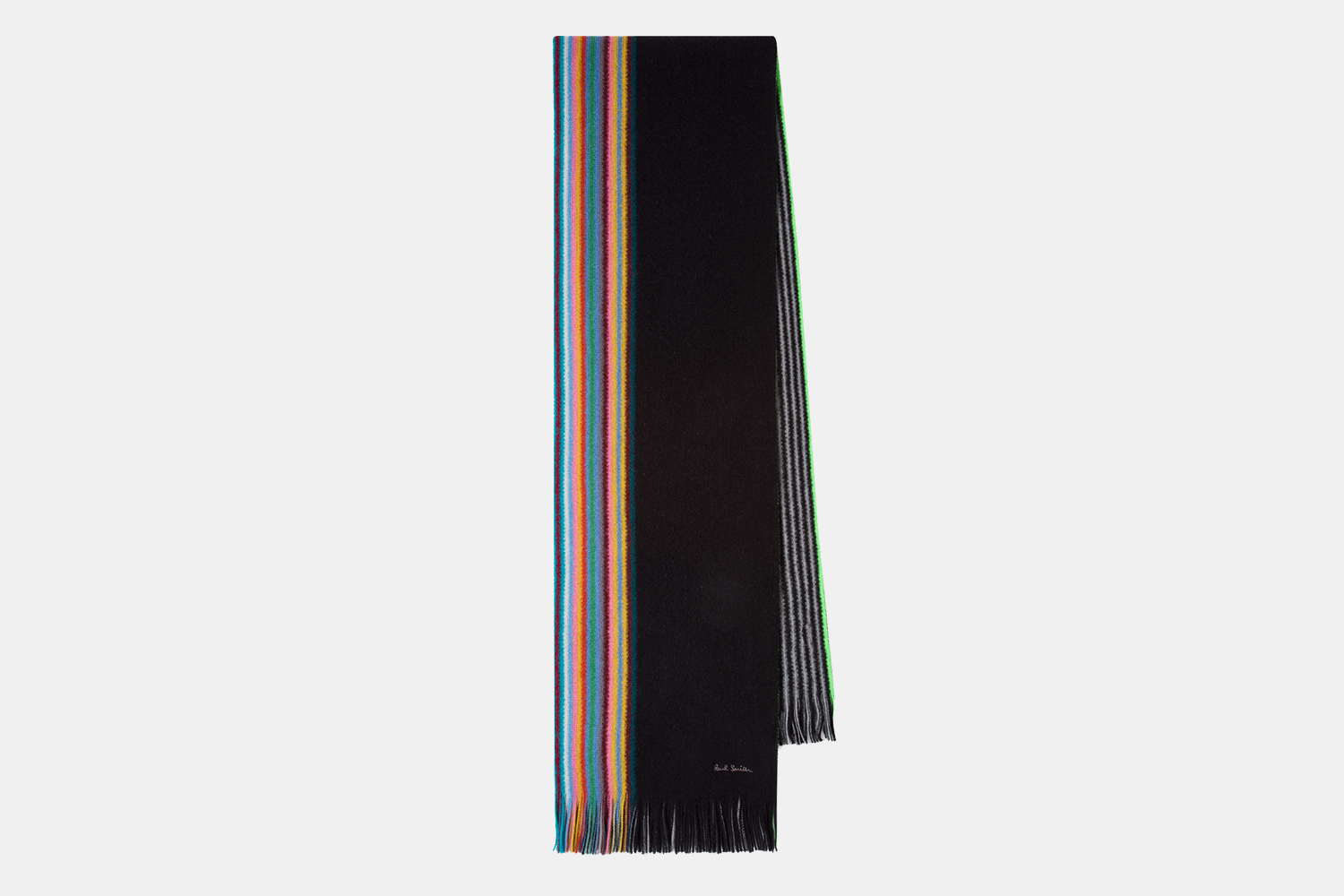 Paul Smith Multi-Color Stripe Wool Scarf Discount