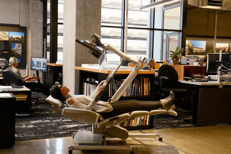 New Horizontal Zero Gravity Desk Lets You Lie Down On The Job Insidehook
