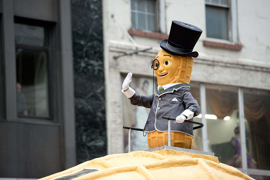 Mr. Peanut attends the 88th Annual Macys Thanksgiving Day Parade at  on November 27, 2014 in New York, New York.  (Photo by Noam Galai/WireImage)