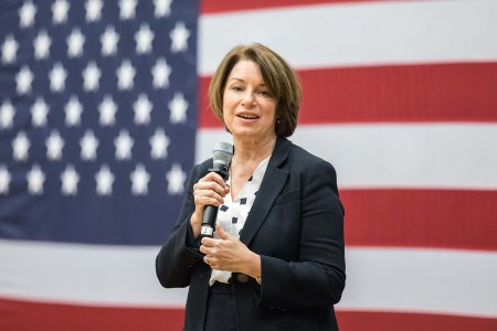 Democratic presidential candidate Senator Amy Klobuchar from Minnesota