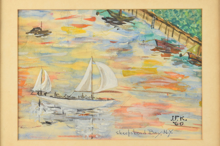 John F. Kennedy's Paintings of Brooklyn Crossing the Auction Block