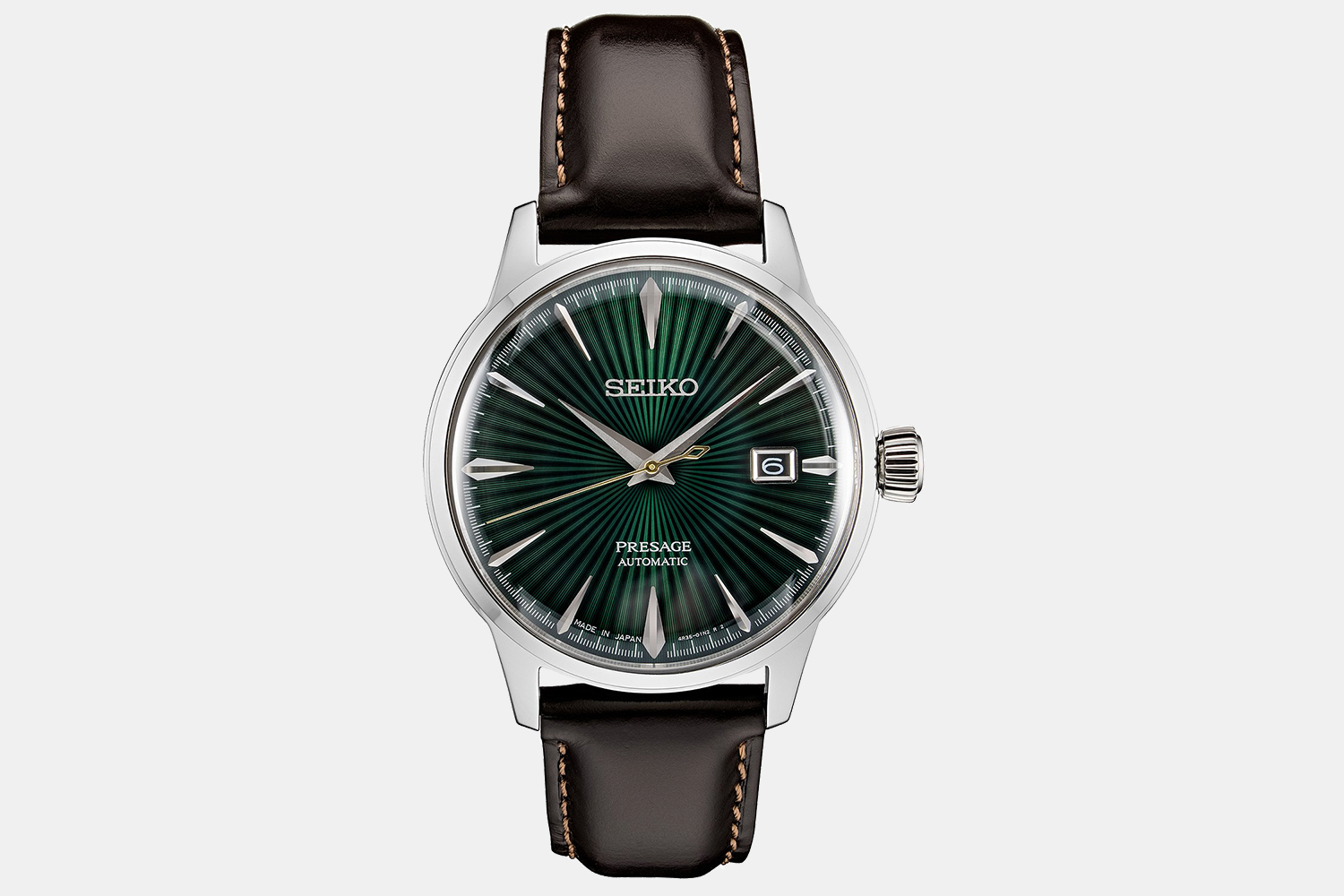 Presage Dress Watch With Brown Leather Strap