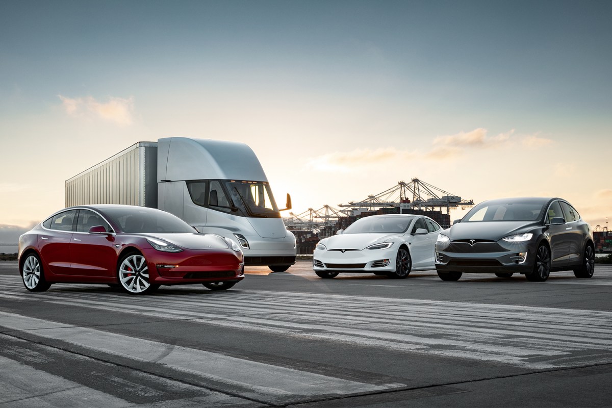 Elon Musk's Tesla family of electric vehicles
