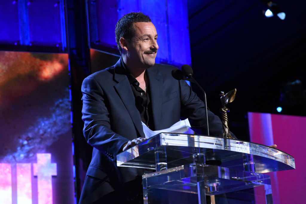 Adam Sandler accepts the Best Male Lead award for 'Uncut Gems' onstage during the 2020 Film Independent Spirit Awards on February 08, 2020 in Santa Monica, California.  (Photo by Michael Kovac/Getty Images)