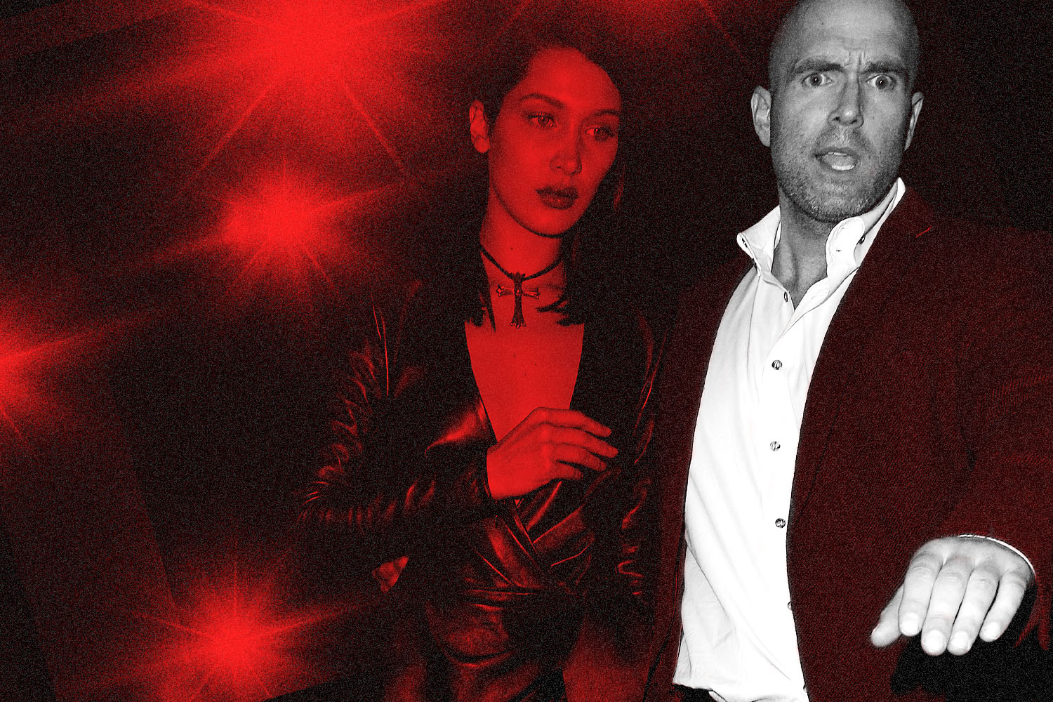 Bodyguard Simon Newton With Model Bella Hadid