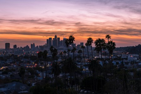 Downtown LA at sunset